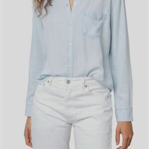 Rails Raw Edge Vintage Blue Denim Shirt